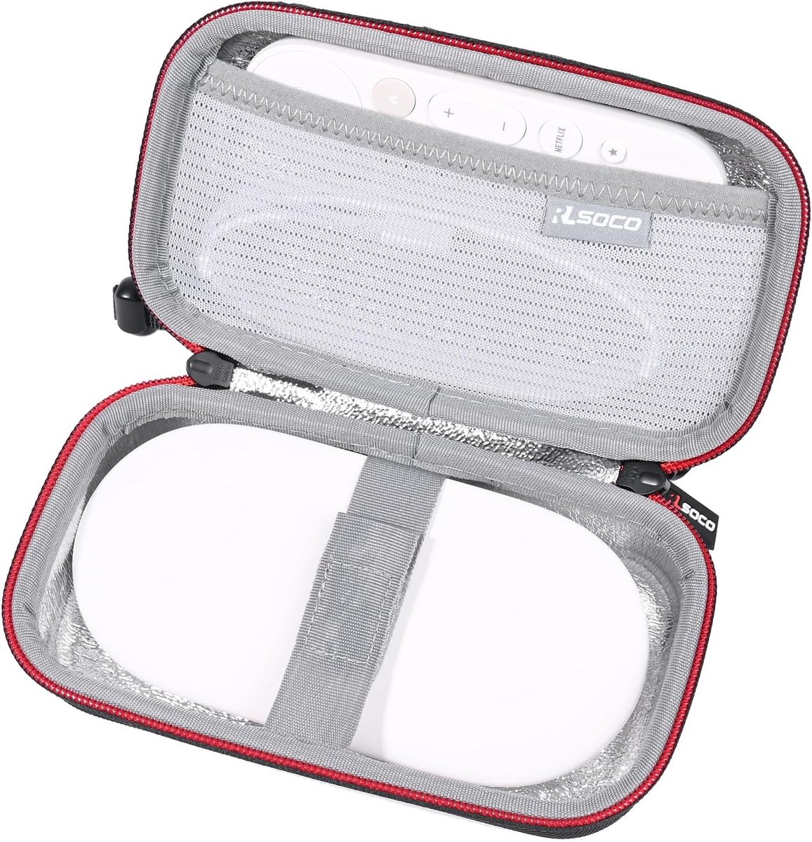 SnelShoppen - Beschermhoes voor Google TV Streamer 4K - Shockproof en Waterproof EVA Case - Stevige Bescherming - Ideaal voor Thuisgebruik en Reizen