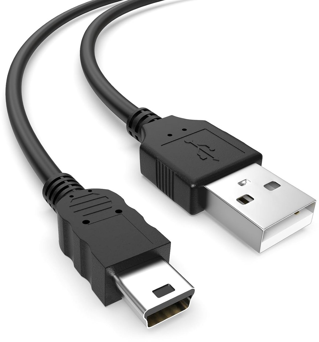 SnelShoppen - Mini USB Kabel voor PS3 Controllers - Snelle Oplader en Gegevensoverdracht - 1 Meter - Flexibel en Duurzaam - Perfect voor Gamers