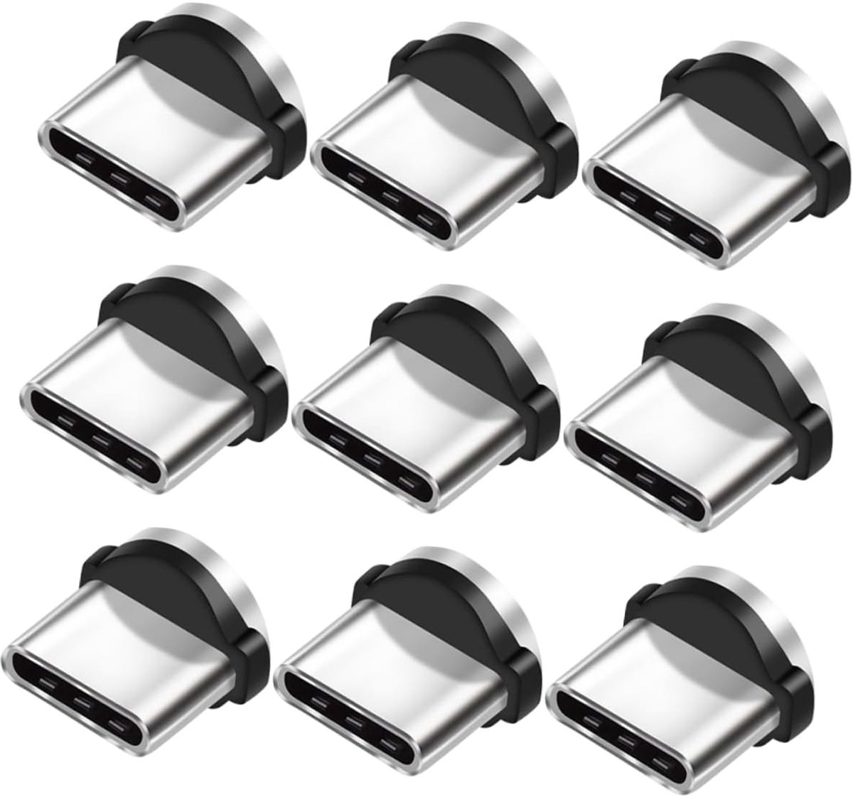 SnelShoppen - 9-Pack Magnetische Oplaadkabels, USB C, Magnetische Adapter, Mini USB Magnet Adapter, Sterke Blind Suction, Geschikt voor Smartphones en