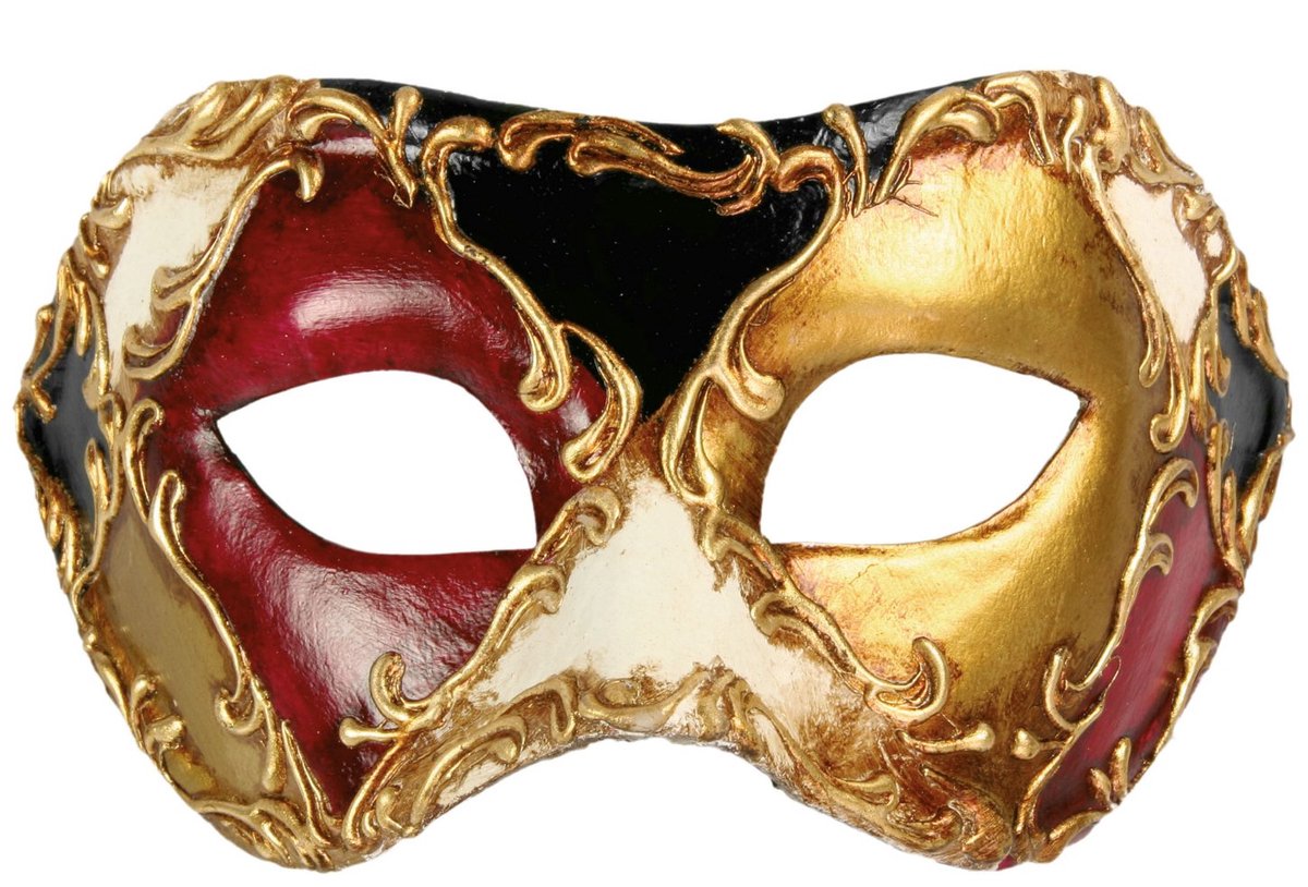 Colombina Scacchi Kleur Stucco - Venetiaans Masker