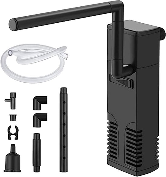 SnelShoppen - Aquariumpomp 4W Circulatiepomp voor Gezuiverd Water - Instelbaar Binnenfilter - 300 l/u Waterpomp voor 60 Liter Aquarium - Compact en Ef