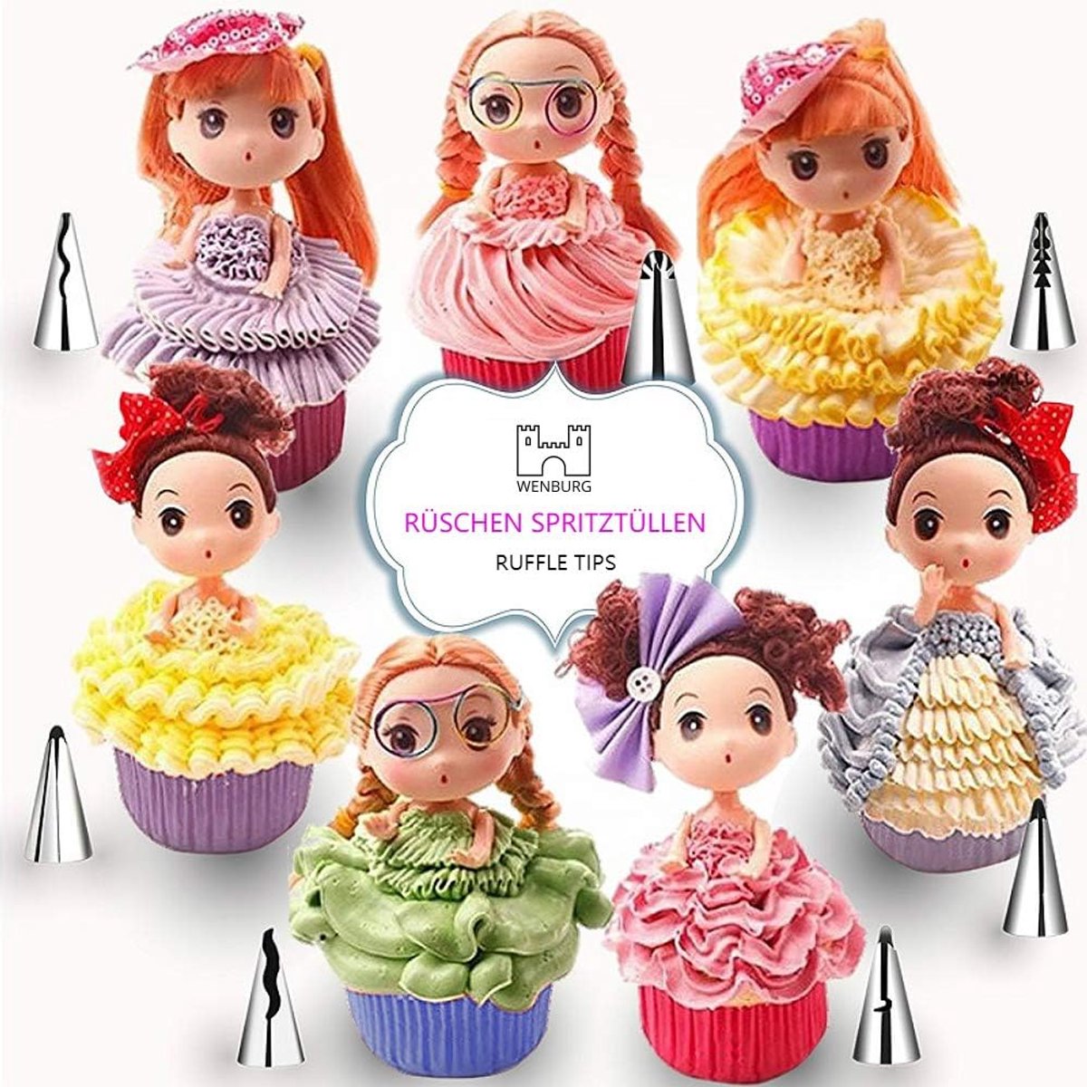 SnelShoppen - Set van 67 Russische RVS Spuitmondjes voor Taarten, Ballon, Vulmond, Inclusief Wegwerp Spuitzakken en Siliconen Spuitzak - Perfect voor