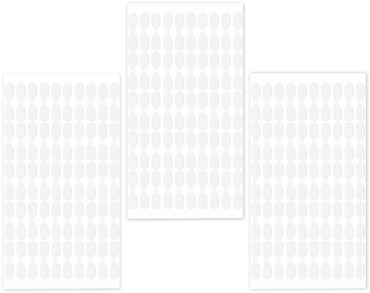 SnelShoppen - 300 Stuks Dubbelzijdige Lijmplaatjes met Trekstrip, 1.2x1cm Verwijderbare Acryl Lijm voor Foto's, Posters, Feestdecoraties, Waterdicht,