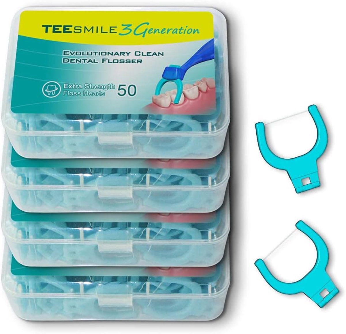 SnelShoppen - Evolutionaire Tandflosser met Extra Sterkte, 200 Stuks Flosvervangkoppen, Hervulbaar, Ideaal voor Dagelijks Gebruik, Voor Gezonde Tanden