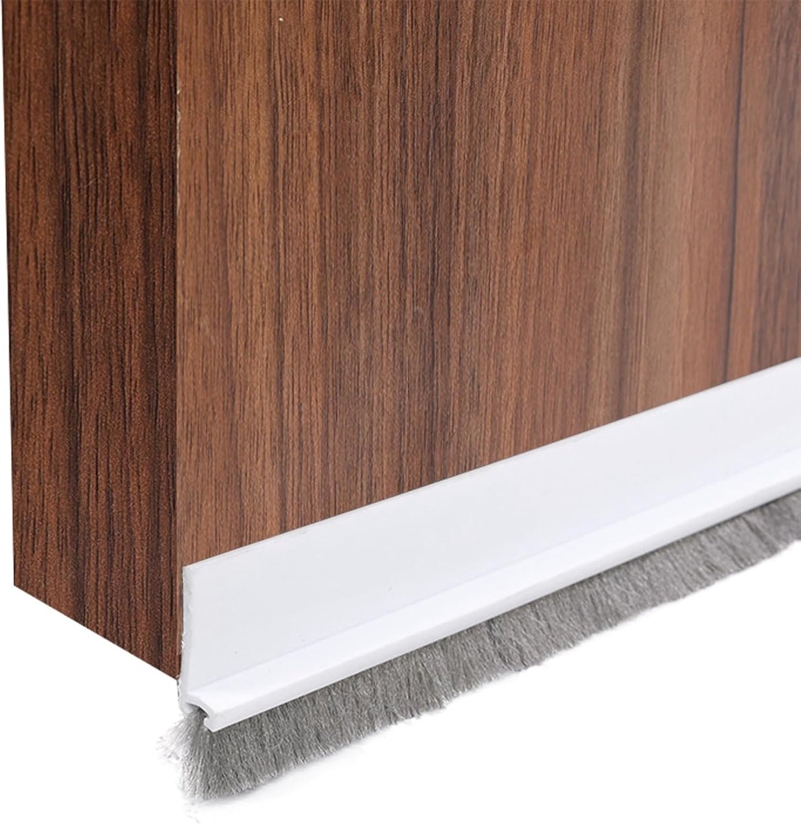 SnelShoppen - Zelfklevende Deurborstel Seal - Dichtstrip voor Deuren - 30mm Breed - Op Maat Knipbaar - Bescherming tegen Tocht en Geluid - Witte Deura