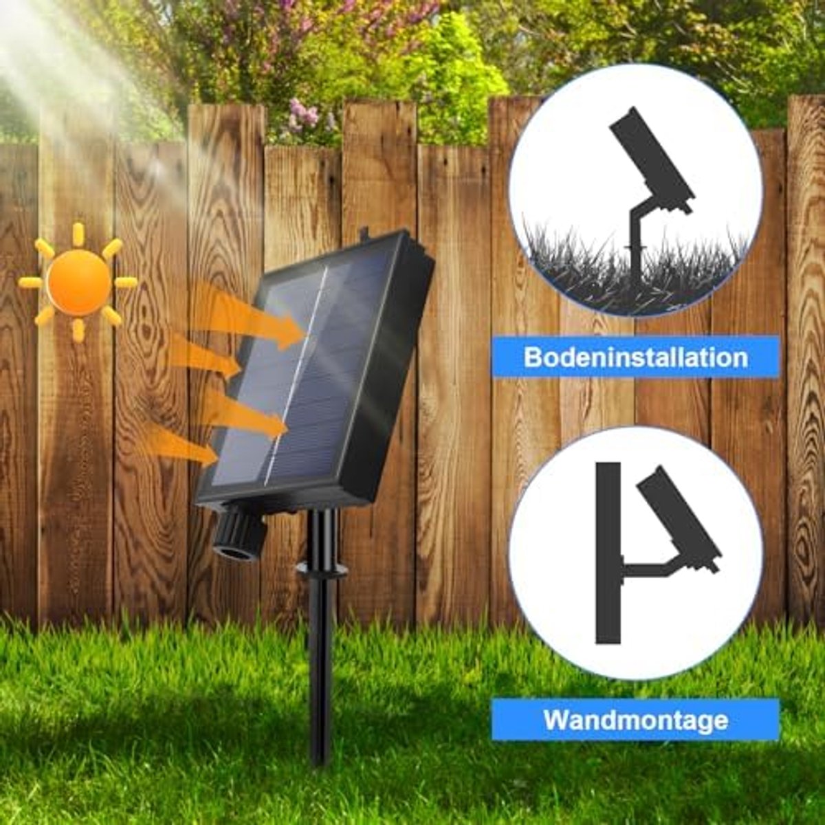 SnelShoppen - Besturingskast voor Zonne-energie Lichtketting - Waterdichte Solar Lamp met Instelbare Helderheid, 8 Knippermodi, 24V voor Buiten, Tuin,