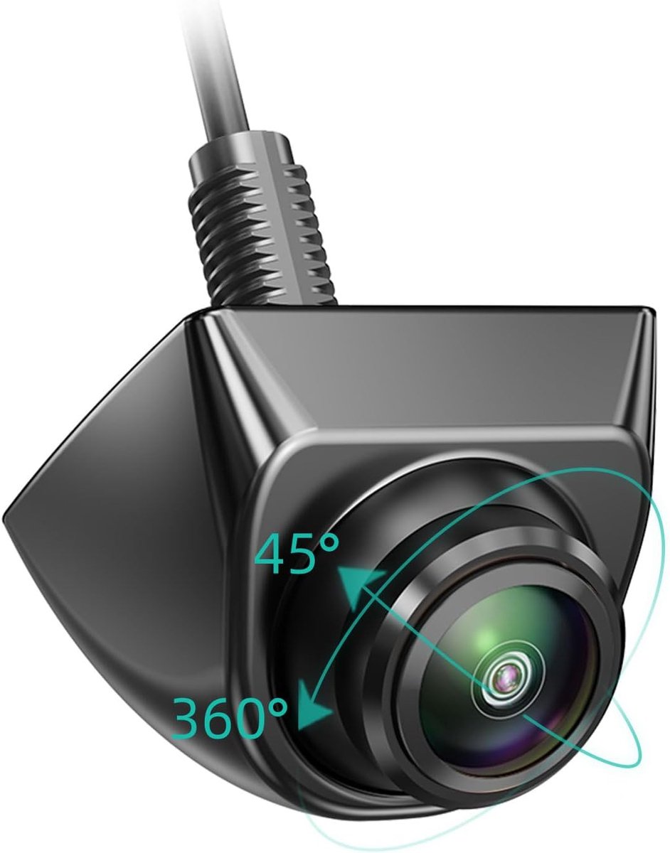 SnelShoppen - Hoge Compatibiliteit 360° Draaibare Achteruitrijcamera AHD 1080P/CVBS 720P Met Starlight Nachtzicht IP69K Waterdicht 170° Ultra Groothoe