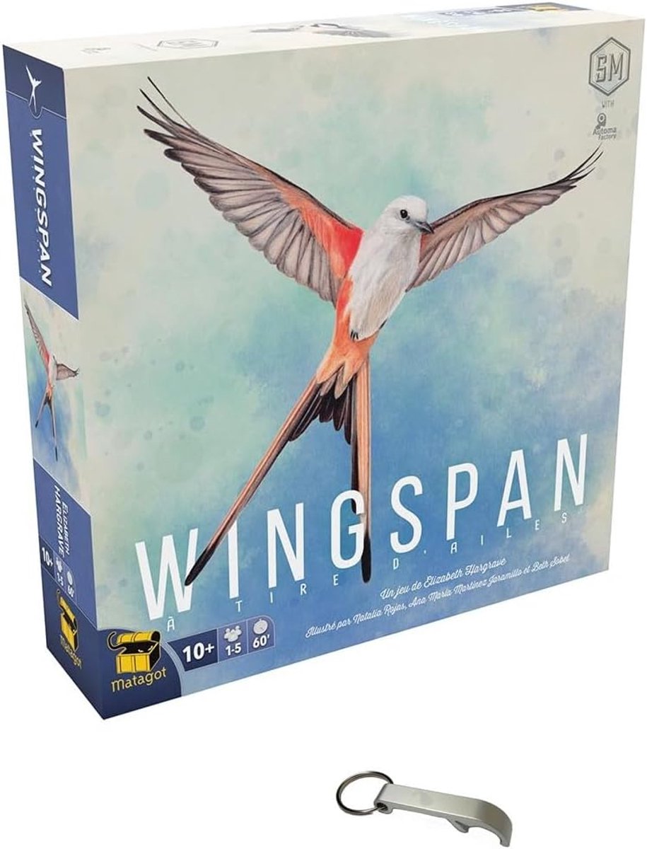 SnelShoppen - Wingspan Franse versie gezelschapsspel + 1 Blumie decaps - Vogels verzamelen en observeren - Geschikt voor 10 jaar en ouder - Leuke bord