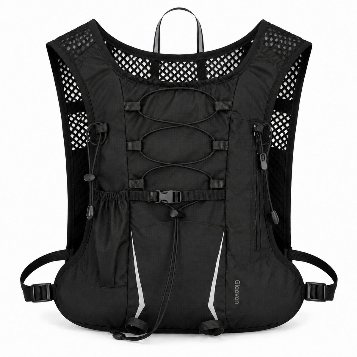 Gloovon® - Hardloopvest - Ultralicht Hydratatievest - Loopvest - Waterdichte Telefoonhouder - Running Vest - Voor Hardlopen, Trailrunning & Hiken - Zwart