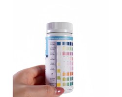 9-in-1 Watertester - 100 Teststrips - Aquarium teststrips - Zwembad test strips - Waterkwaliteit - Zwembadonderhoud - Testen van drinkwater, zwembadwater, fontein - voor het meten van pH, hardheid, chloor, nitraat, nitriet, ijzer en koper