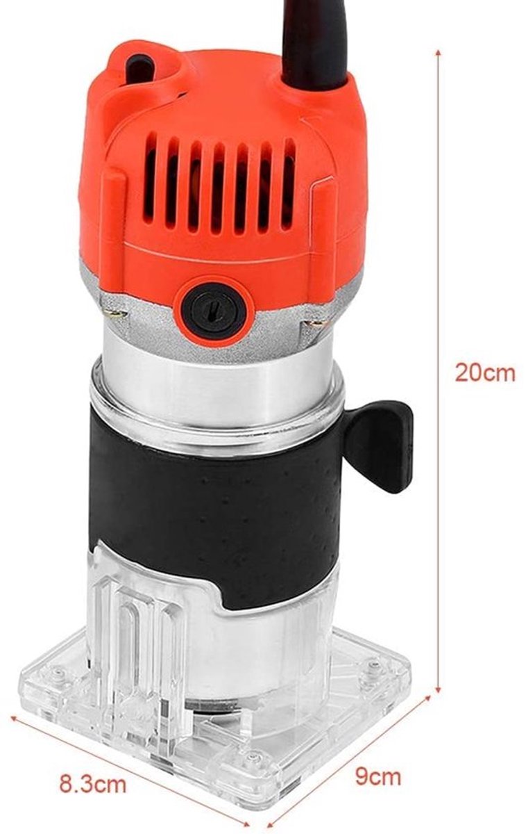 Elektrische handtrimmer Timmerman Houtlamineerder Timmermansgereedschap Gereedschapsset voor houtrolfrees met elektrische trimmer 30.000 tpm