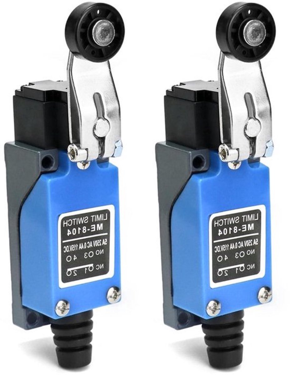 Roller hefboom eindschakelaar ME-8104 10A 250VAC - 2 stuks | Schakelaar met rol | Eindschakelaar roller met hefboom