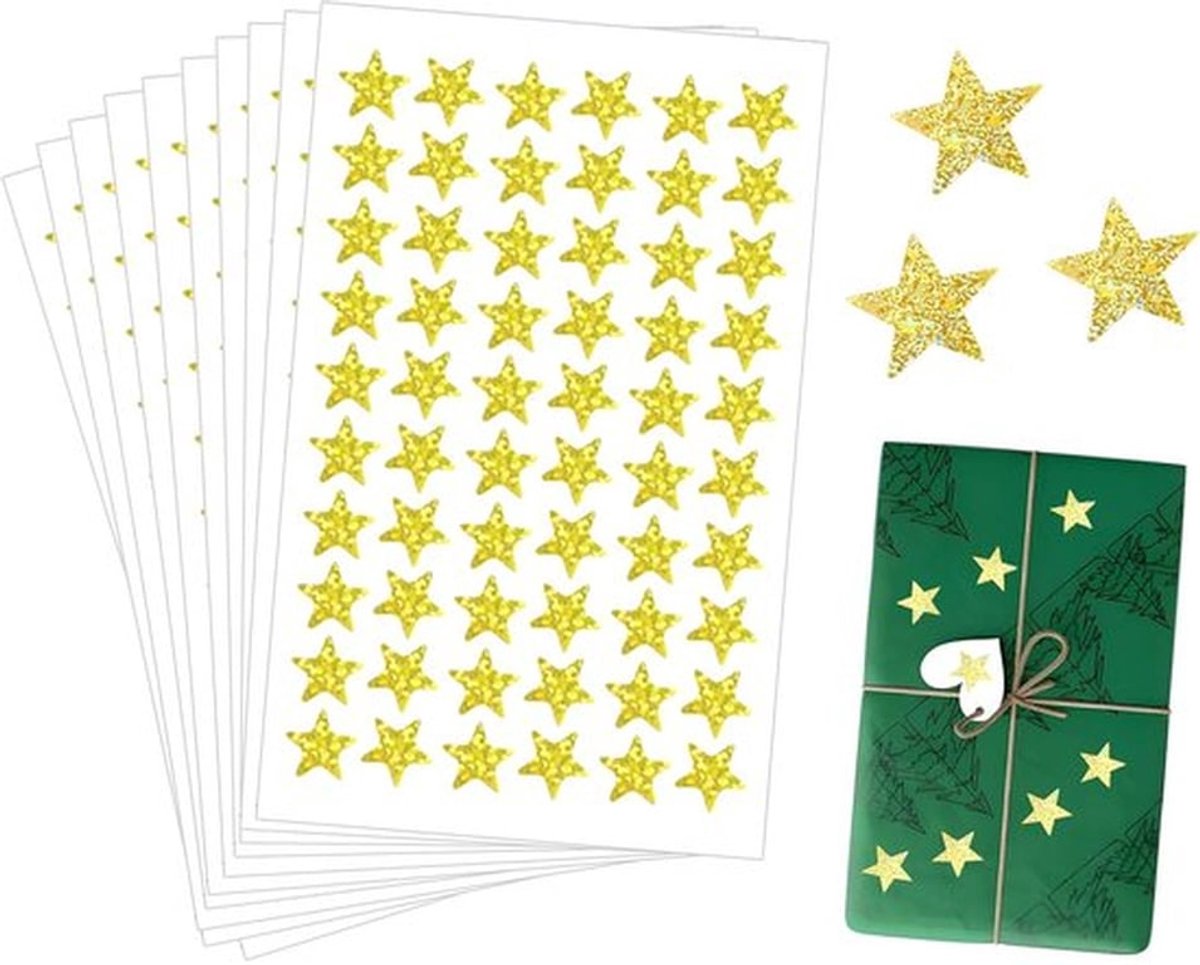 Verpakking van 540 Laser Rhinestone Zelfklevende Stickers Labels voor Kerstmis, Kerstdecoratie, Knutselen, Cadeautassen, Doe-het-zelf Knutselen, Scrapbooking, Dekstempels, Decoratie