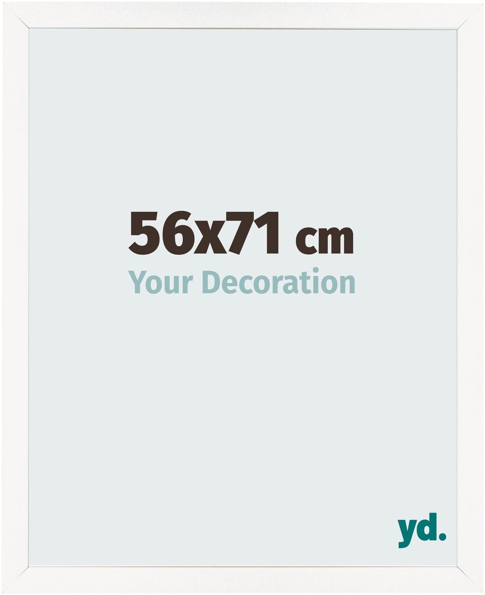 Your Decoration - Fotolijst 56x71 cm - MDF - Wit Hoogglans - Bologna
