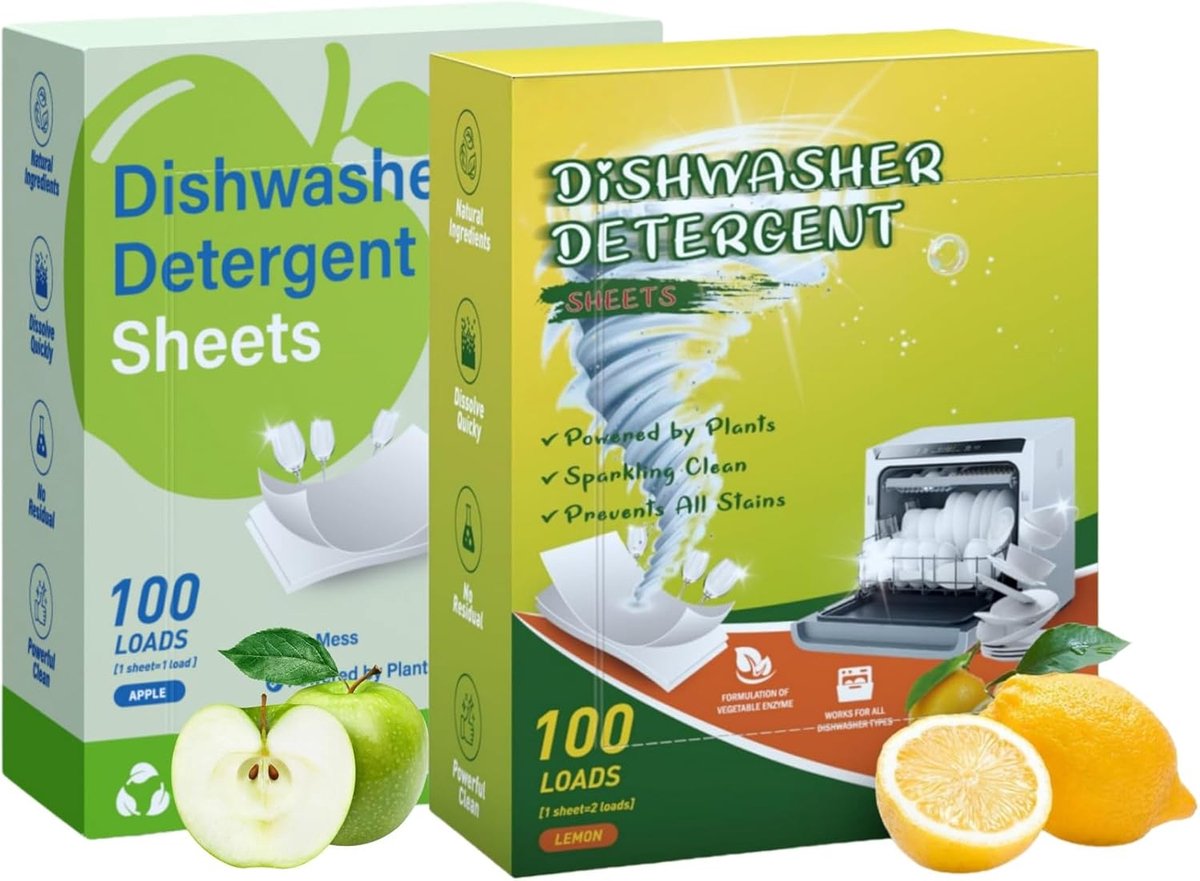 SnelShoppen - Vaatwasbladen Afwasmiddelbladen voor Vaatwasser | Meervoudige Vlekverwijdering | Sterke Reiniging | Snel Oplossend | Perfect voor Keuken