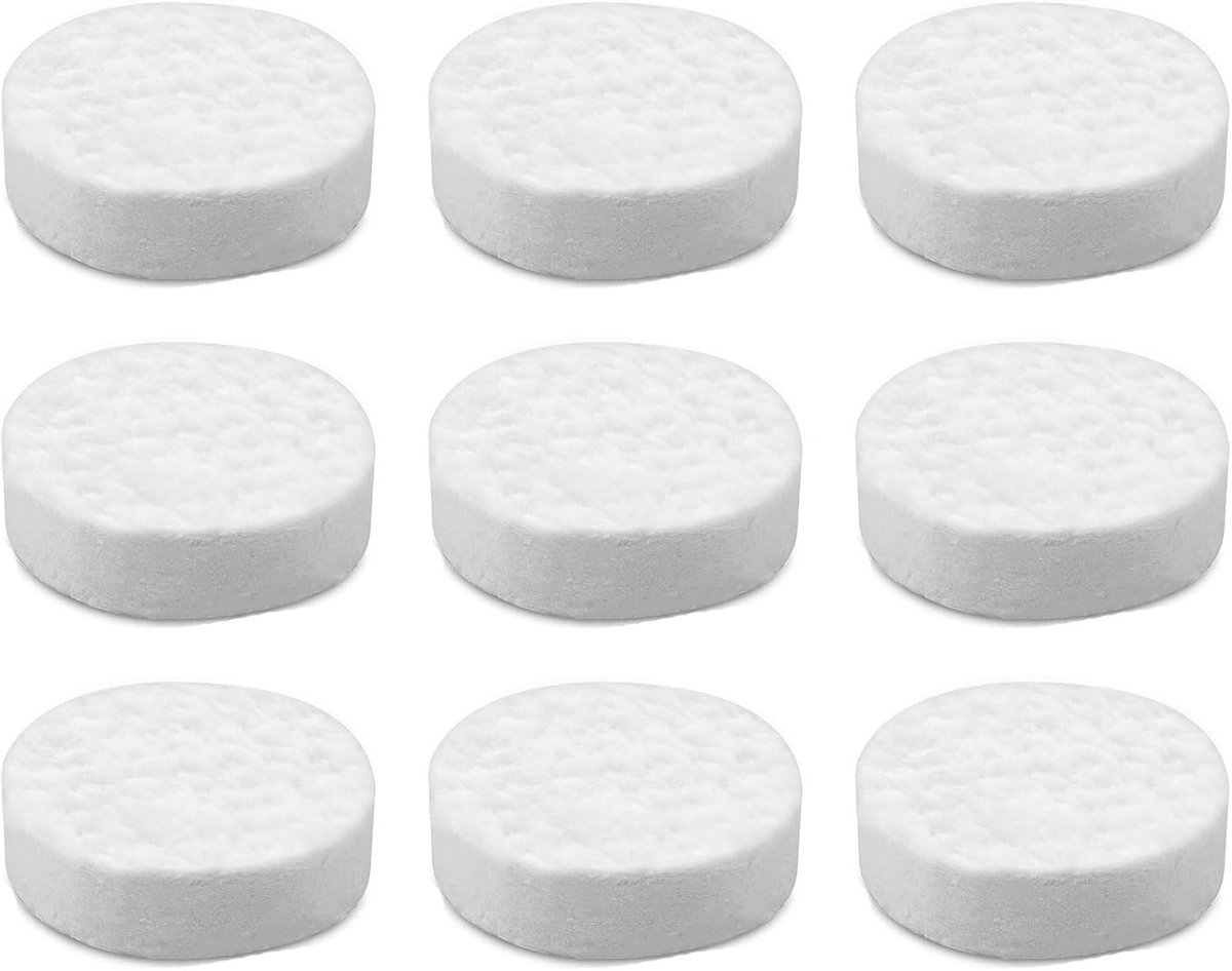 SnelShoppen - Keramische Spons voor Bio-ethanol Haarden, Ronde Keramische Wol, Vuurhaard, Brandveilige Isolatie, 8,5x2,5 cm, Binnengebruik, Gel Tafelh