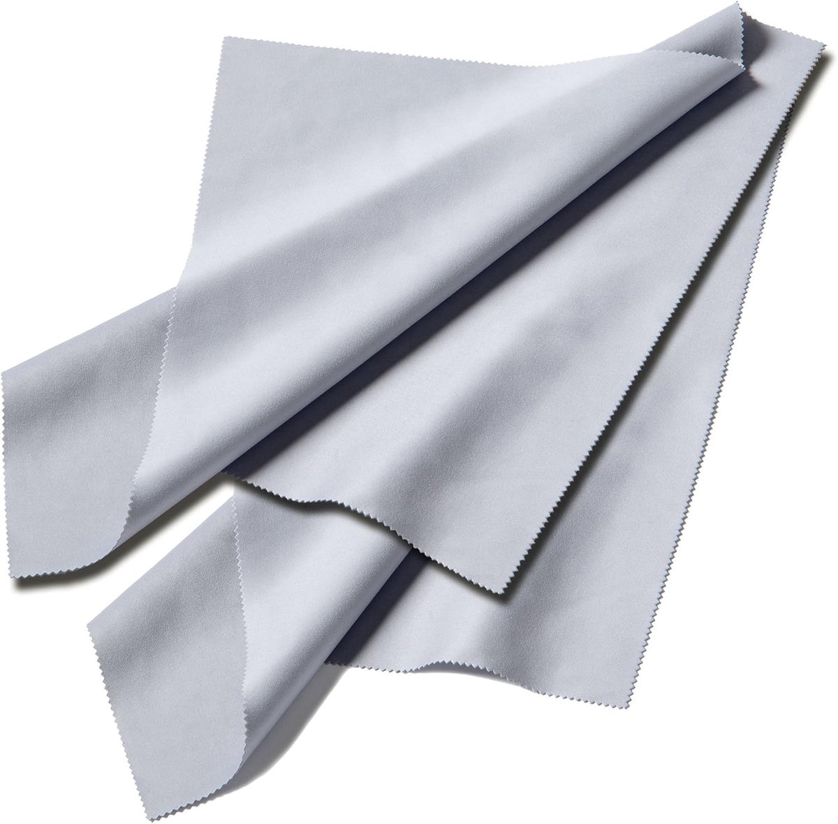 SnelShoppen - FEFI Large XXL Professionele Microvezel Bril Poetsdoek 35x35 cm - Zacht en Duurzaam - Wasbaar - Voor Alle Displays - Zilvergrijs - 1-Pac
