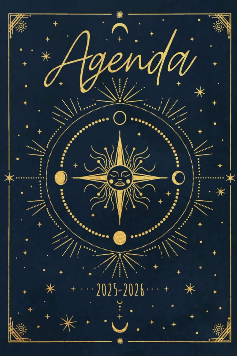 SnelShoppen - Agenda 2025 2026 Astrologie Semainier A6 Pocket Planning Hebdomadaire Horizontaal met Lijnen en To-Do List voor Vrouwen en Studenten