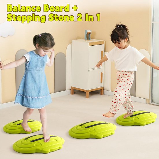 Kunststof wiebel-balansboard voor kinderen - wip-labyrint-board met tredestenen - belasting 100 kg - actief spelen en training voor peuters van Wobbel — afbeelding 5