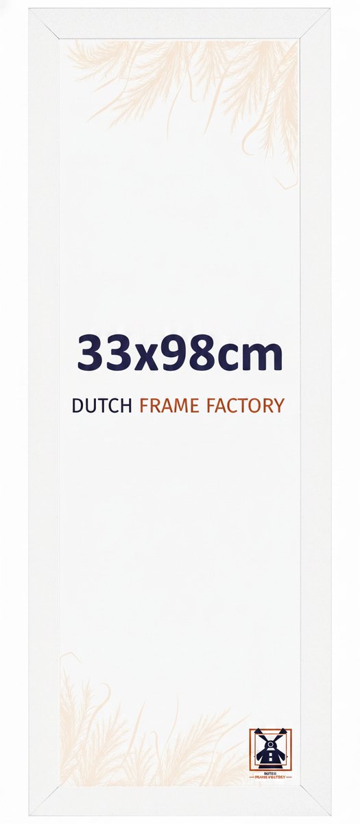 Fotolijst 33x98 cm - MDF - Wit Hoogglans - Benno