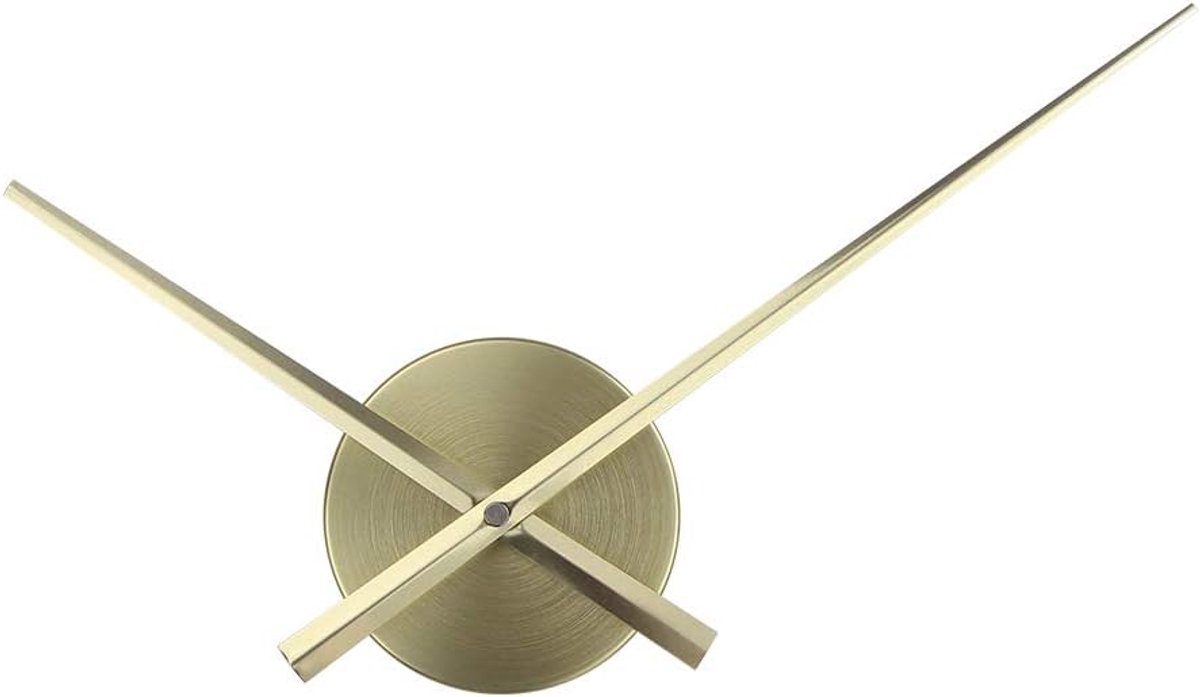SnelShoppen - Timelike 3D Hand Klok DIY Wandklok Home Art Decor Quartz Klok Mechanisme Accessoires Goud - Minimalistisch Design, Aluminium, 23.5 cm en