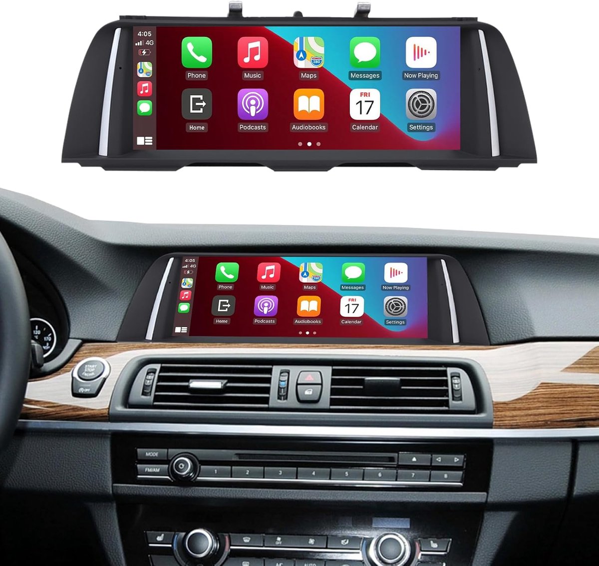 SnelShoppen - 10.25" Auto Radio met Apple CarPlay, Android Auto, GPS Navigatie, Touch Screen voor BMW 5 Serie F10/F11 (2012-2016) met NBT Systeem