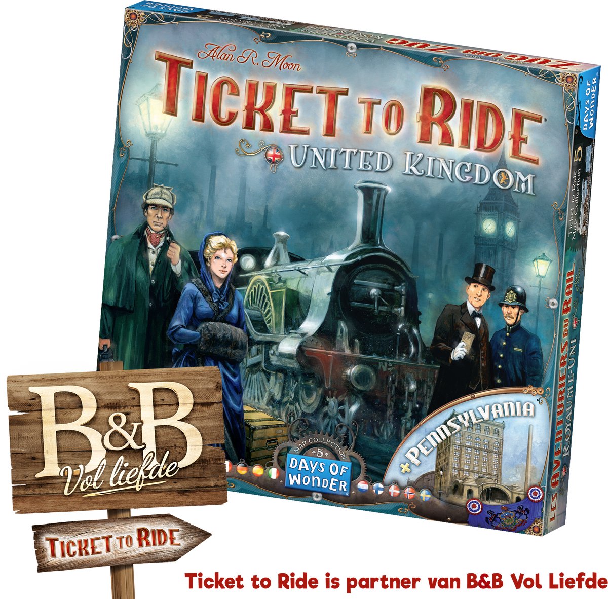 Bol.com Days of Wonder - Ticket to Ride UK & Pennsylvania - Uitbreiding - Bordspel aanbieding