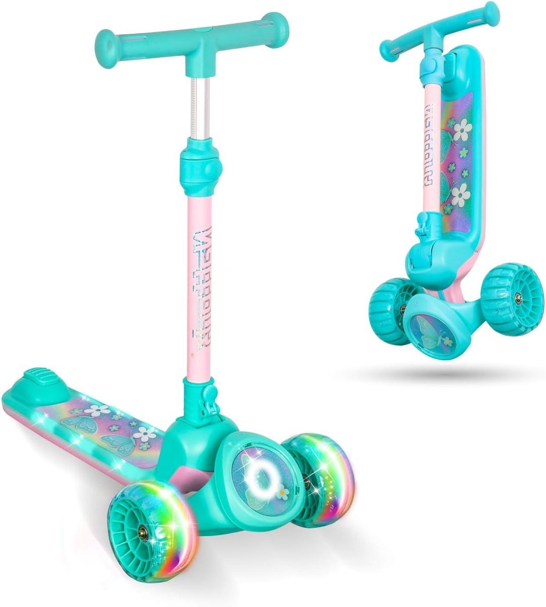 Kinderstep 3 wielen - Balans step - Buitenspelen - In hoogte verstelbaar - Max 100 kg - Petrolblauw