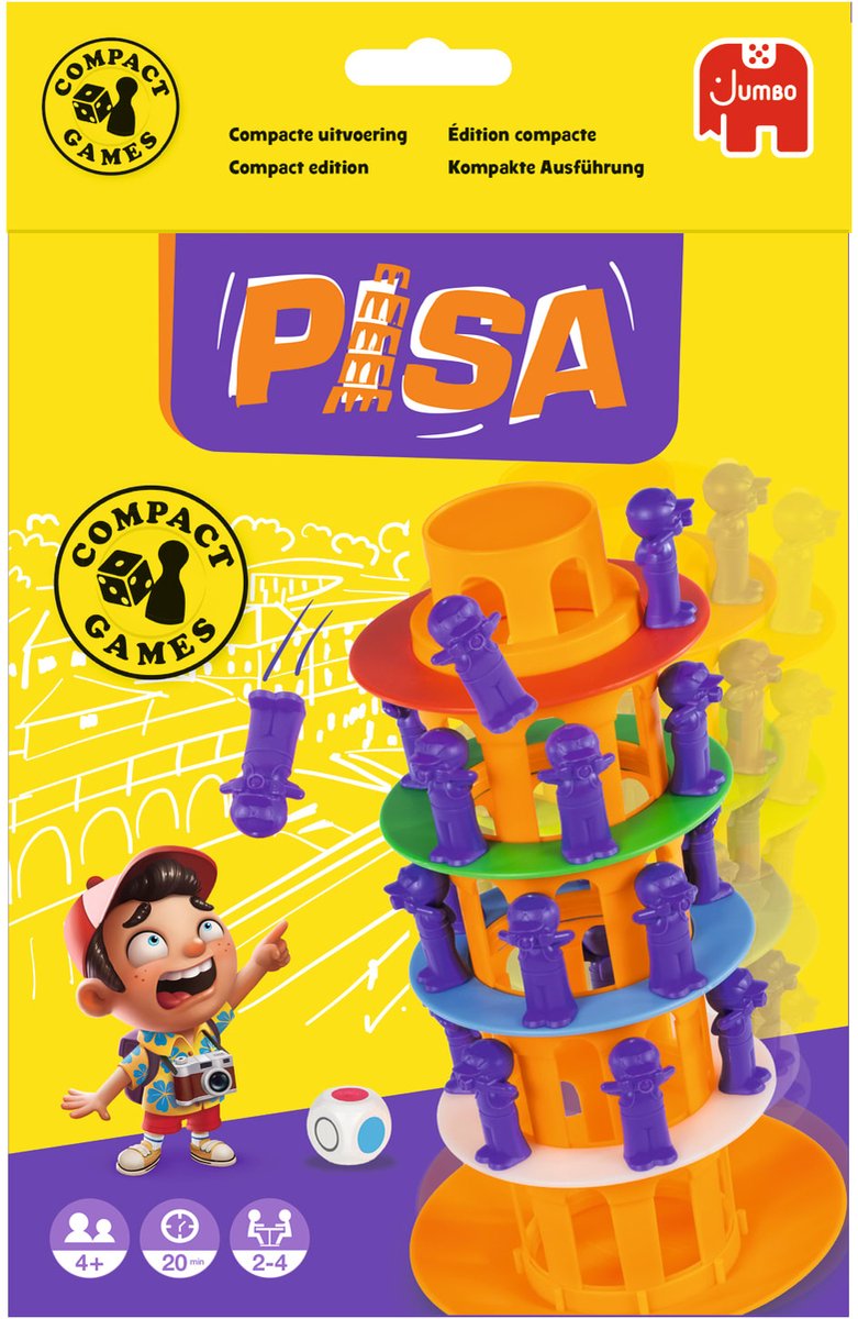 Jumbo - Toren Van Pisa - Reiseditie - Actiespel - Ideaal reisspel — afbeelding 10