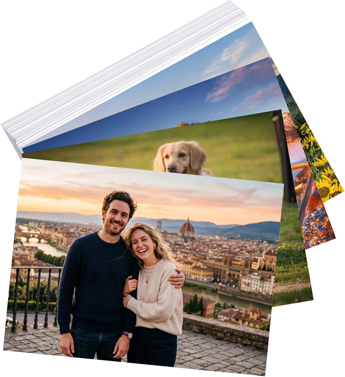 SnelShoppen - 100 vellen hoogglanzend fotopapier 10x15 cm, sneldrogend, waterdicht, 230 g/m² voor inkjetprinters, perfect voor fotoalbums en familieaf