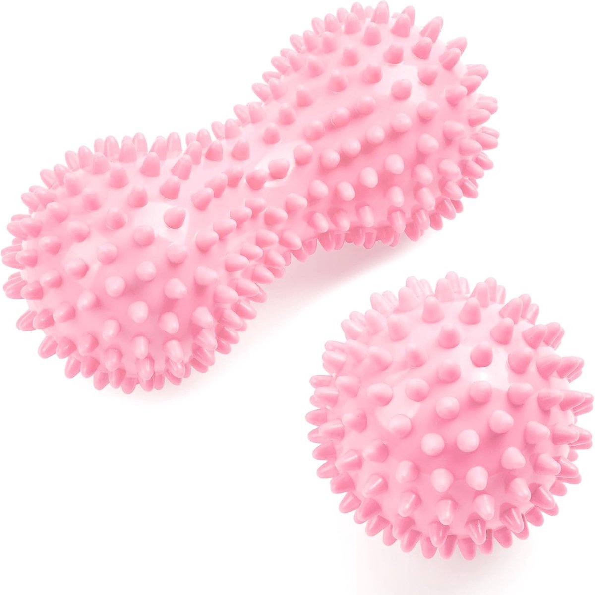 SnelShoppen - Spiky Massage Ball Set 2-pack - Harde Pindamassagebal voor Lichaams- en Voetmassageroller - Diepe Weefselmassage, Triggerpointtherapie,