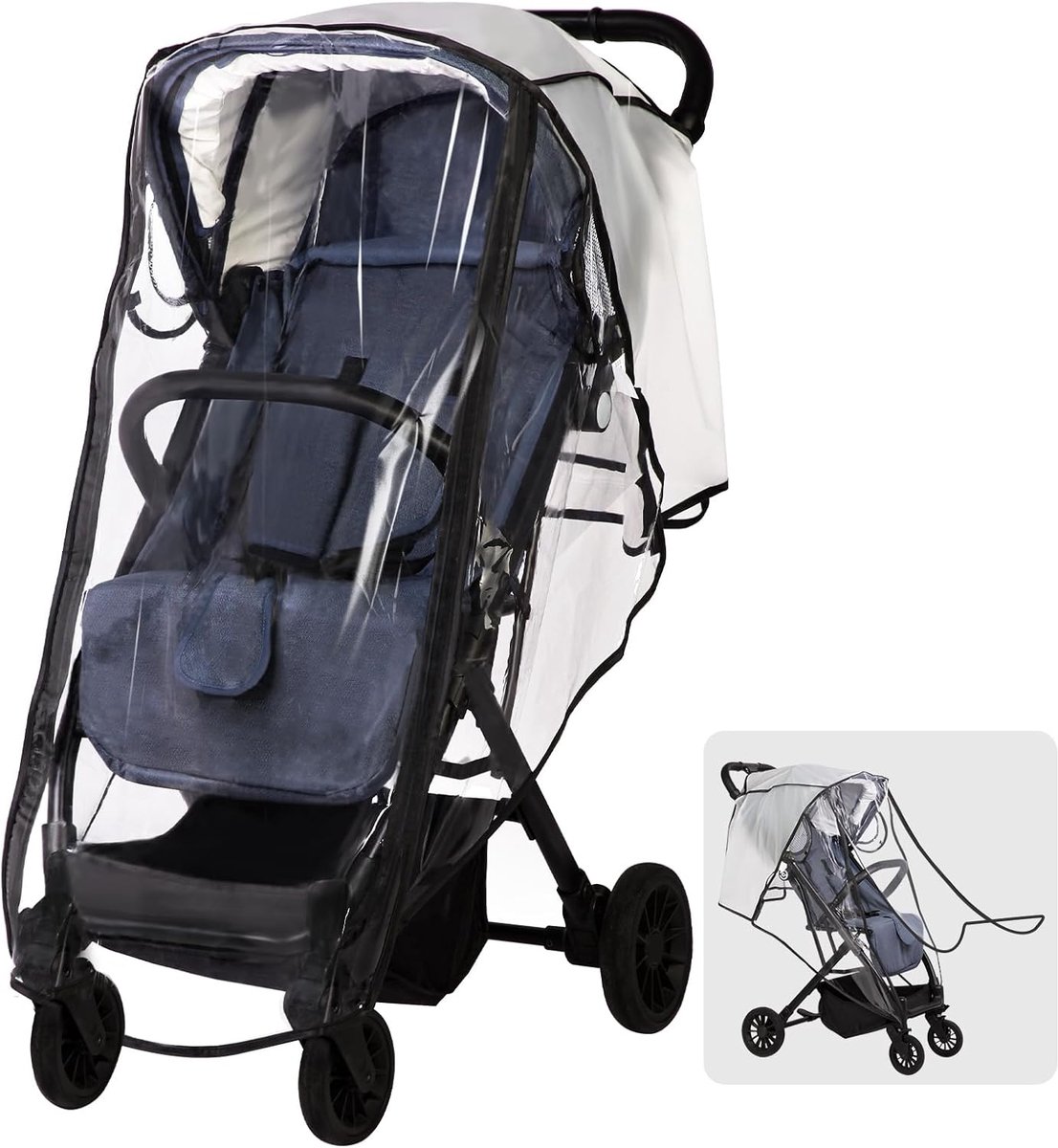 SnelShoppen - Universele Regenhoes Kinderwagen - Waterdichte Buggy Bescherming met Venster, Winddicht, Sneeuwbestendig, Makkelijk In- en Uitstappen, G