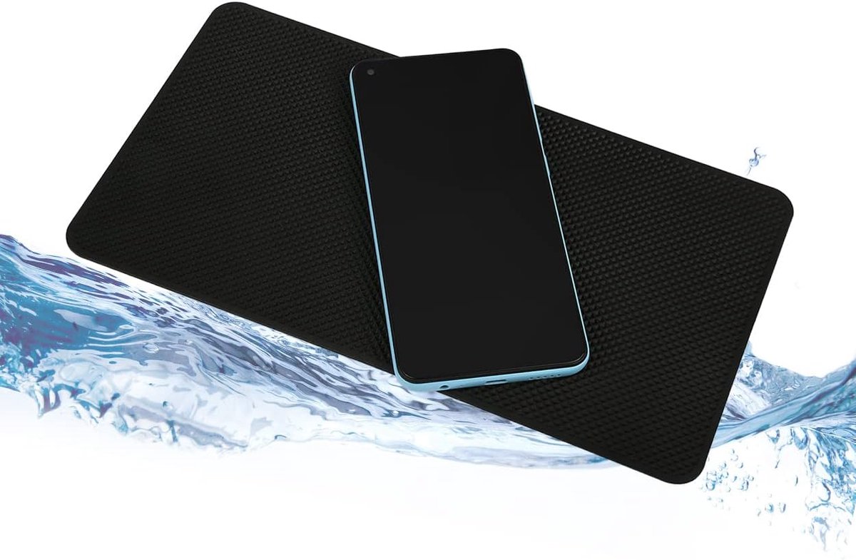 Thijox - Dashboardmat Antislip 27,9 x 13,9 cm - Kleefpad voor Telefoons, Brillen en Sleutels - Duurzaam en Hittebestendig - Auto Accessoire voor Veili