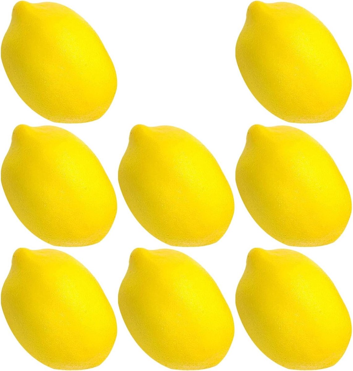 Nep fruit decoratie - Schuim vruchten - Keuken decoreren - Onderhoudsvrij realistisch - 8 stuks - Geel
