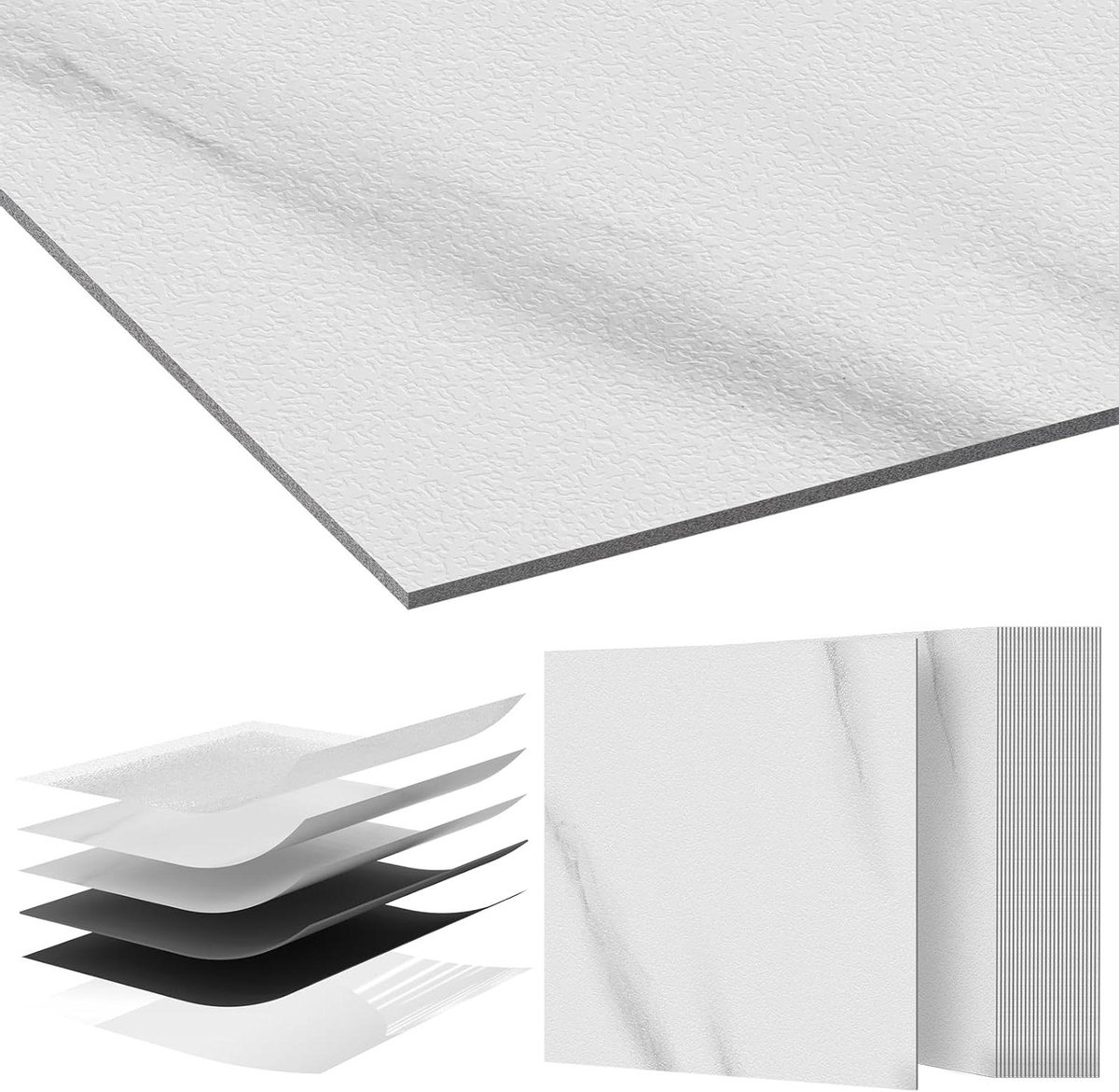 PVC Vloerbedekking - Vinyl Tegels - Woonkamer Vernieuwen - Zelfklevend Gemak - 27 Stuks 25