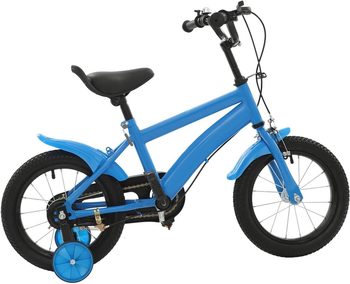 Kinderfiets Loopfiets Leerfiets Trainingsfiets Leren Fietsen 2-in-1 Ontwerp 14 inch Blauw