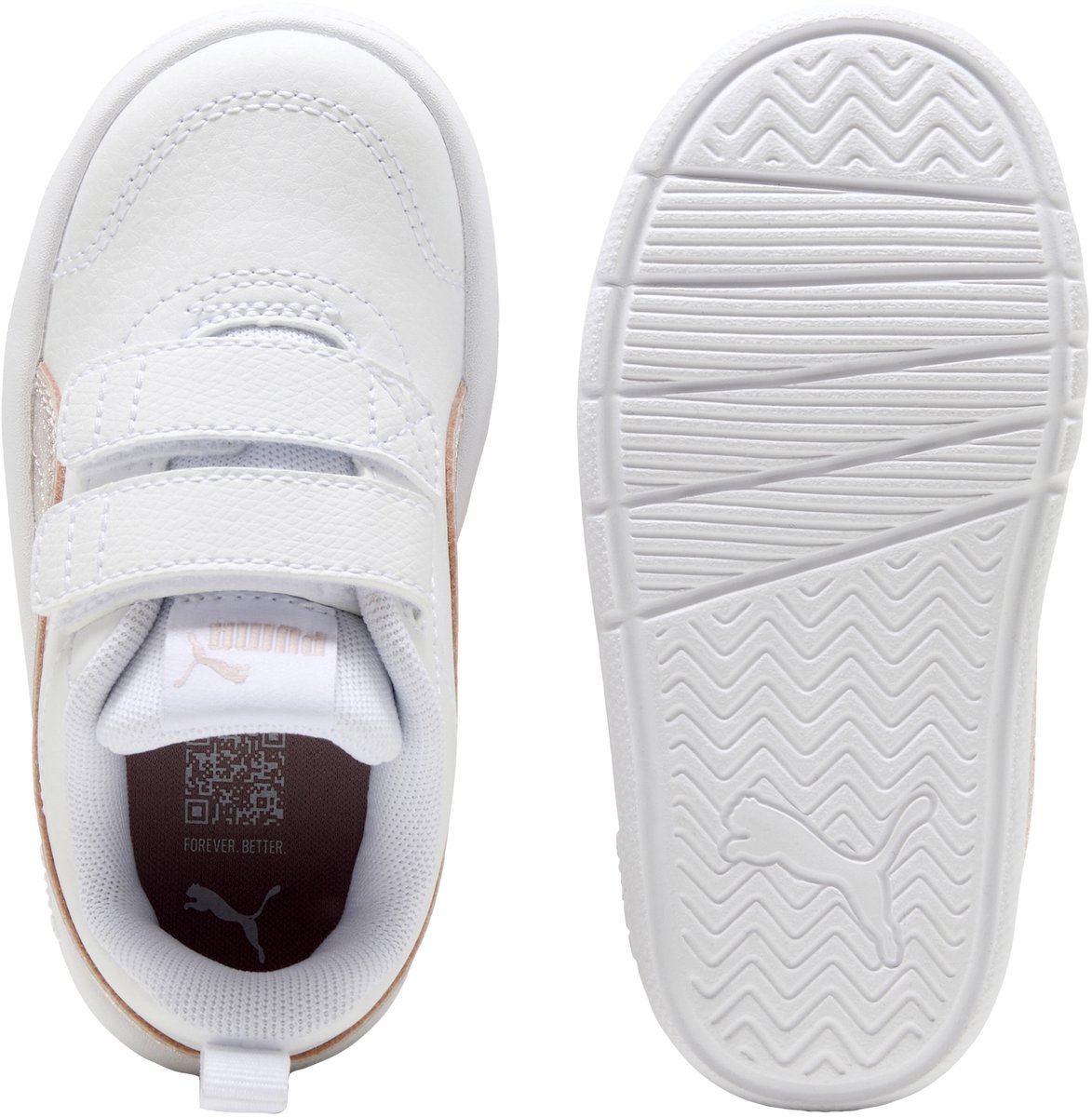 Scratch-sportschoenen voor kinderen: Courtflex V3 Glitz V Inf Wit