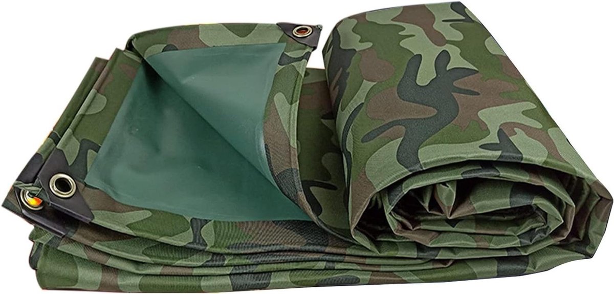 Camouflage Zeil - Dekzeil Tentzeil - Buiten Beschermen - Verdikt Waterdicht Canvas - 3 x 5 m - Camouflage