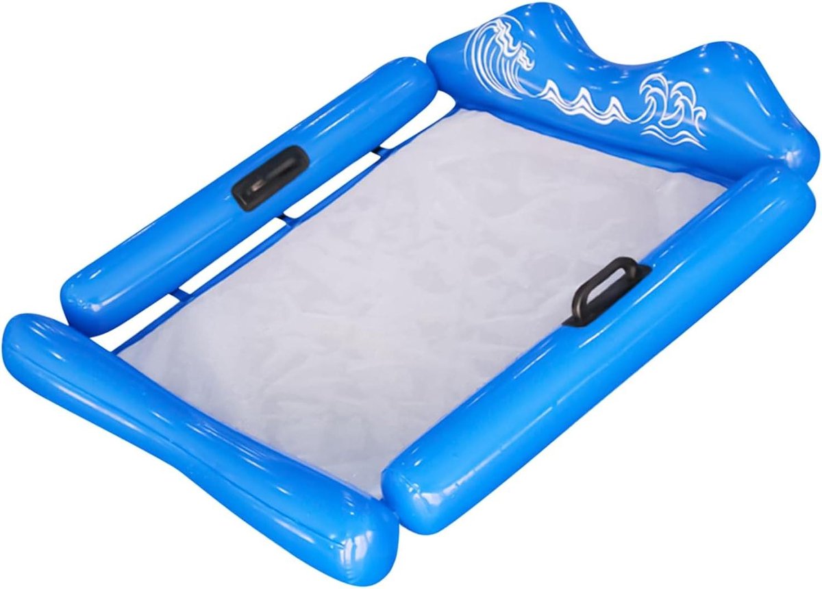 Zwembad Hangmat - Opblaasbaar Zwemeiland - Ontspannen in Water - Robuuste Lekvrije Constructie - 78 x 110 cm - Blauw