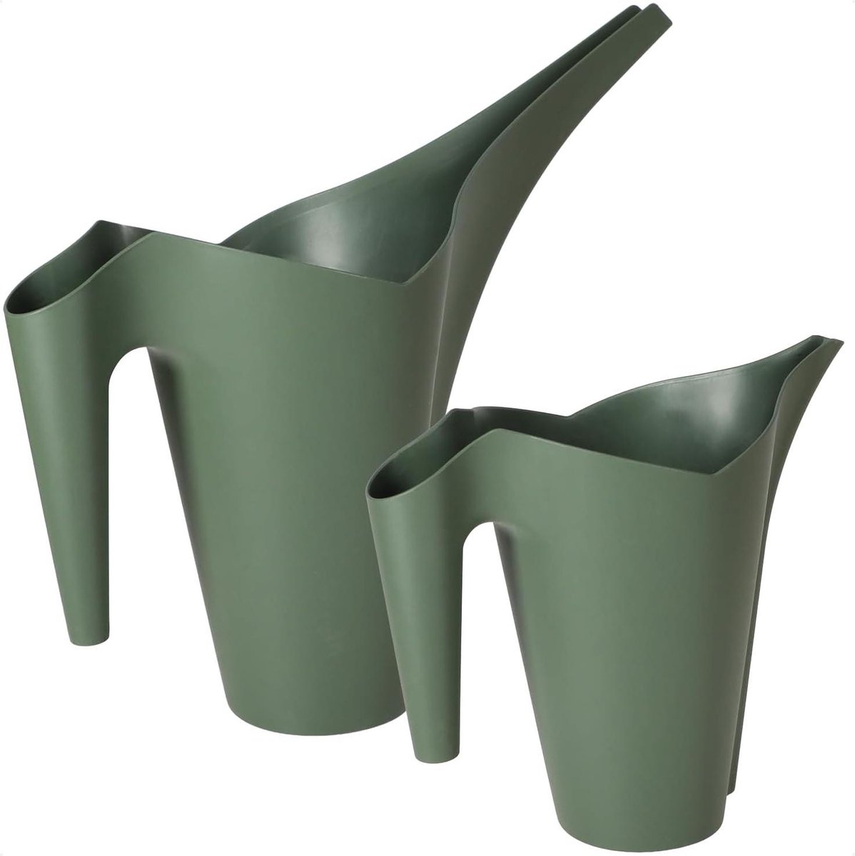 Gieters Set - Plantenbewateraar - Planten Verzorgen - Lange Nauwe Tuit - 1.0 & 1.4 Liter - Donkergroen