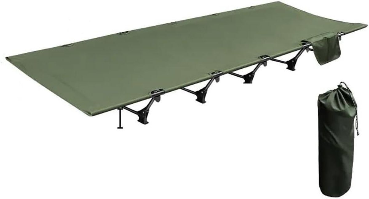 Campingbed - Buitenbed Opvouwbaar - Outdoor Reizen - Robuust Aluminium Frame - 190x65 cm - Oranje