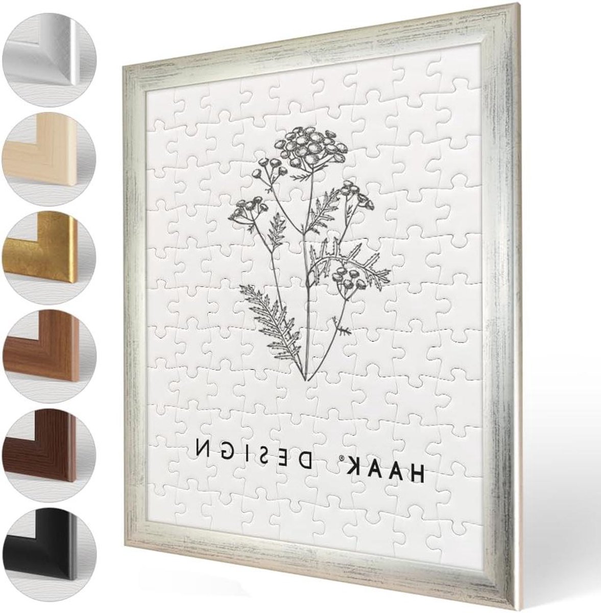 Puzzellijst Klassiek - Fotolijst Frame - Puzzels Inlijsten - Speciaal Gemaakt - 61 X 915 cm - Metaalglans
