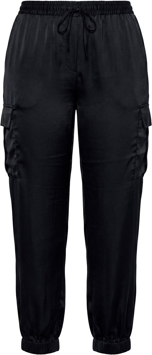 MIAMODA - Dames - Cargobroek joggingbroek-pasvorm cargozakken - Zwart - Maat 42