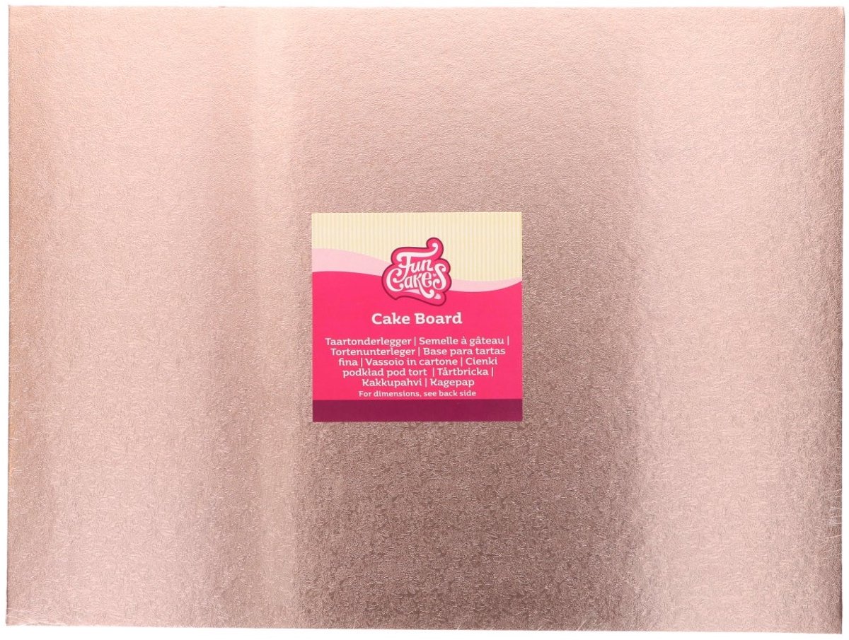 FunCakes Cake Board Rechthoek Roségoud 40x30cm