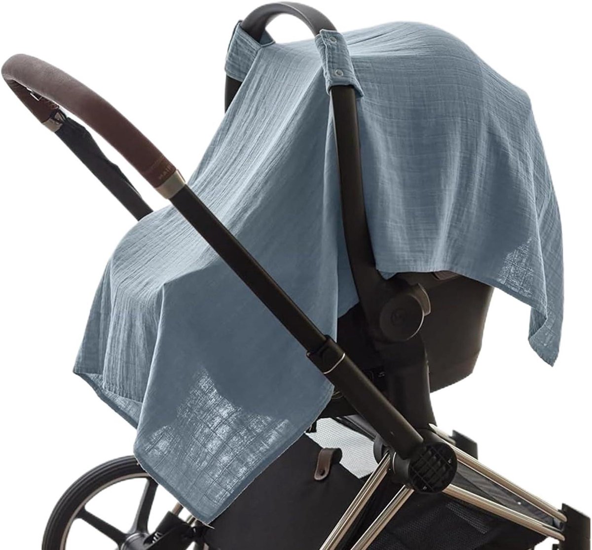 Autostoelhoes Baby - Reisdeken Borstbedekking - Veilige Reis - Ademend Katoen - 1 Aantal - Blauw