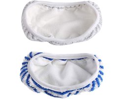 Geschikt voor 2 stuks vervangende dweilpads voor Rowenta Clean & Steam ZR005801/RY7/RY8- microvezeldoeken- herbruikbare dweilpad voor het reinigen en wrijven van vloeren (blauw en grijs - 2 stuks)-Stofzuigeraccessoires