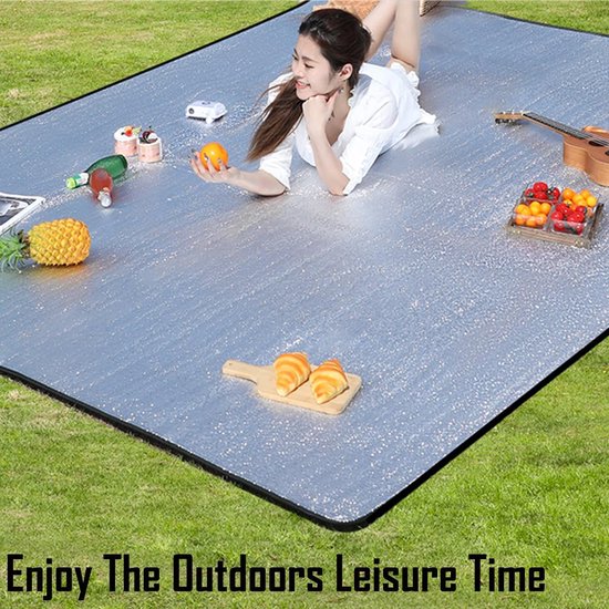 Campingmat Grondmat - Isolerende Slaapmat - Buiten Kamperen - Dubbelzijdig Aluminiumfolie - 200 x 150 cm - Zilver — afbeelding 2