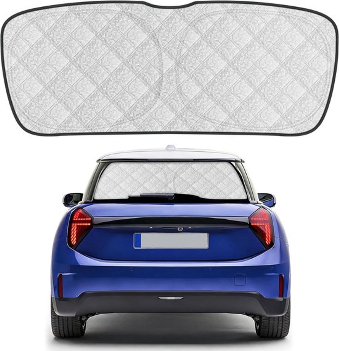 Thijox - Auto achterruit zonwering Mini Cooper 2014-2026, opvouwbare UVR-blokker, 99% bescherming, koelere auto, eenvoudig te installeren, perfect voo