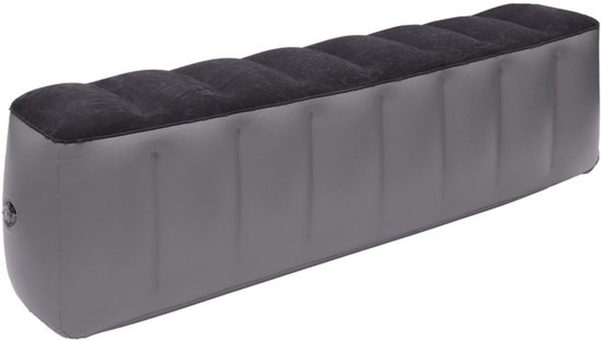 Luchtmatras Auto - Achterbank Bed - PVC Materiaal - Ademend - Duurzaam - 130x28x42cm - Zwart/Grijs - Autoslaapmat