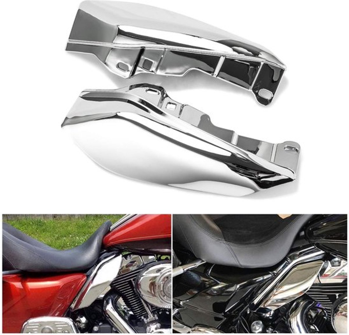 Middenframe Luchtdeflector - Hitteschild Motor - Geschikt voor Harley Touring - Hoogwaardige Bescherming - Stijlvol Ontwerp - Perfect voo..